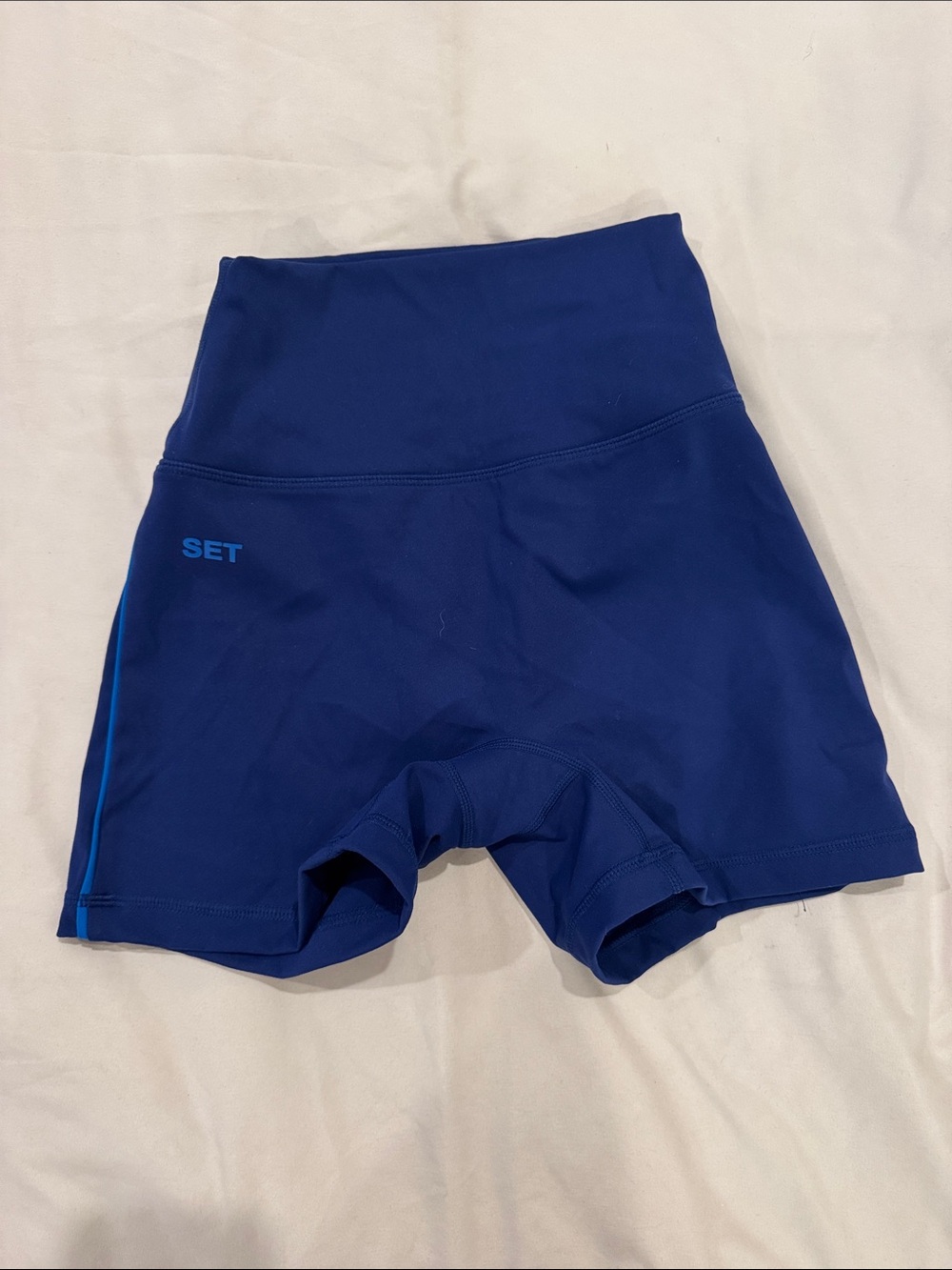 SET Active Sportbody Women's High-Waist Navy Blue Athletic Shorts